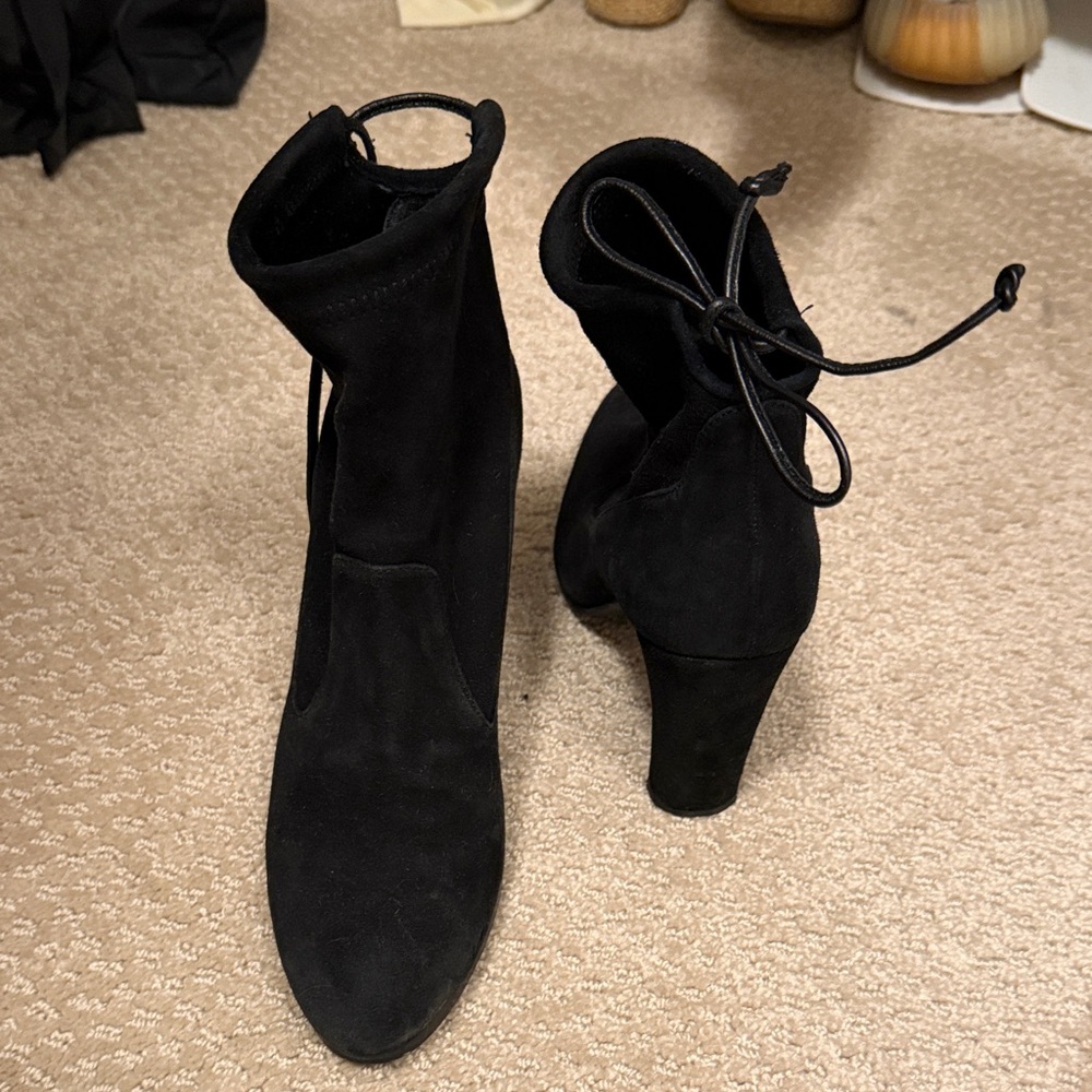 Stuart Weitzman Black Heeled Boots